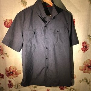 ZX outdoor grey workout buttondown